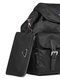 Prada Borse Women Medium Black Backpack With Pouch <Br/>