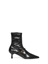 Prada Calzature Women Black Stretch Nappa Leather Ankle Boots
