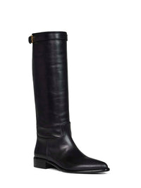 Prada Calzature Women Black Leather Knee-High Boots