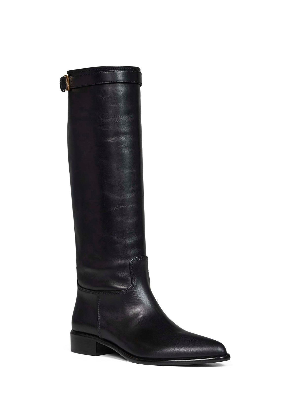 Prada Calzature Women Black Leather Knee-High Boots