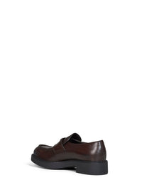 Prada Calzature Men Brown Nappa Leather Chocolate Loafers
