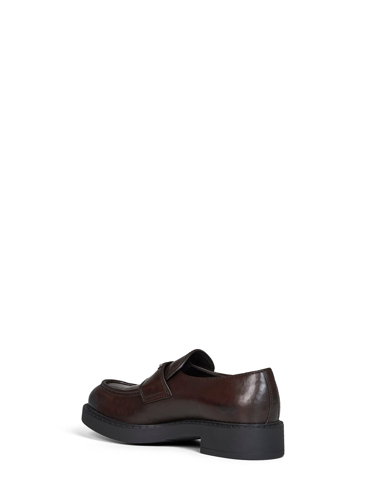 Prada Calzature Men Brown Nappa Leather Chocolate Loafers