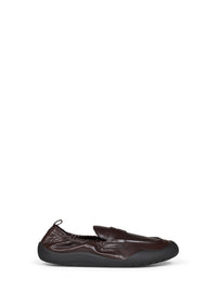 Prada Calzature Men Dark Brown Leather Speedrock Loafers
