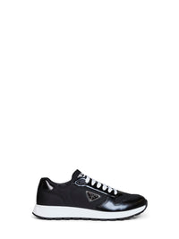 Prada Calzature Men Black Re-Nylon And Brushed Leather Prax 01 Sneakers