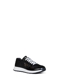 Prada Calzature Men Black Re-Nylon And Brushed Leather Prax 01 Sneakers