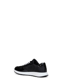 Prada Calzature Men Black Re-Nylon And Brushed Leather Prax 01 Sneakers