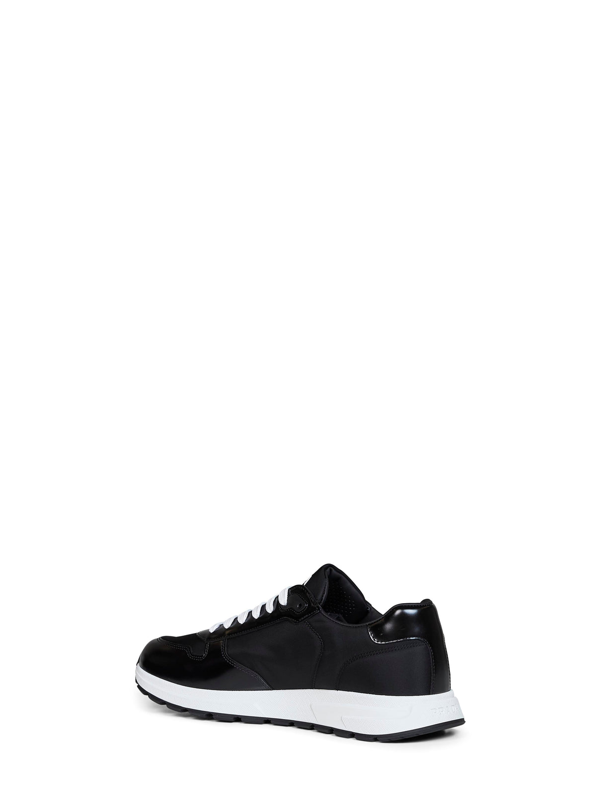 Prada Calzature Men Black Re-Nylon And Brushed Leather Prax 01 Sneakers