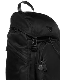 Prada Viaggio Men Backpack In Re-Nylon And Saffiano Leather