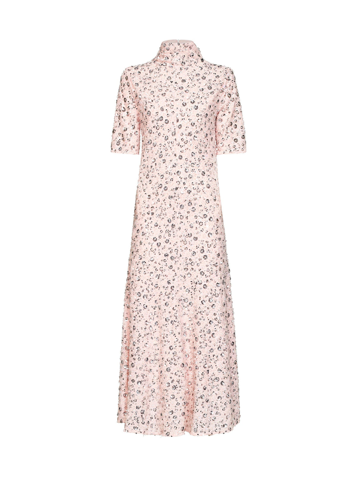 Rabanne Women Pink All-Over Floral Embroidery Midi Dress
