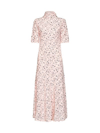 Rabanne Women Pink All-Over Floral Embroidery Midi Dress