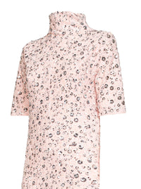 Rabanne Women Pink All-Over Floral Embroidery Midi Dress