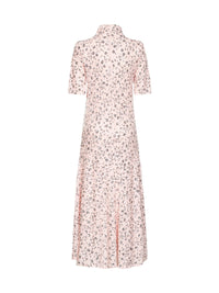 Rabanne Women Pink All-Over Floral Embroidery Midi Dress