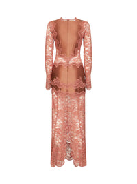 Rabanne Women New Caramel Jersey And Lace Midi Dress