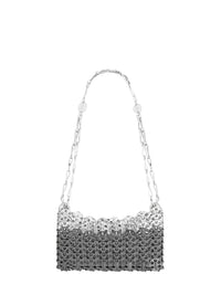 Rabanne Women Silver And Ruthenium 1969 Skyline Nano Shoulder Bag