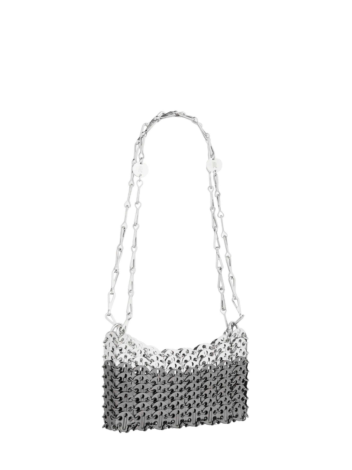 Rabanne Women Silver And Ruthenium 1969 Skyline Nano Shoulder Bag