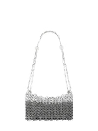 Rabanne Women Silver And Ruthenium 1969 Skyline Nano Shoulder Bag