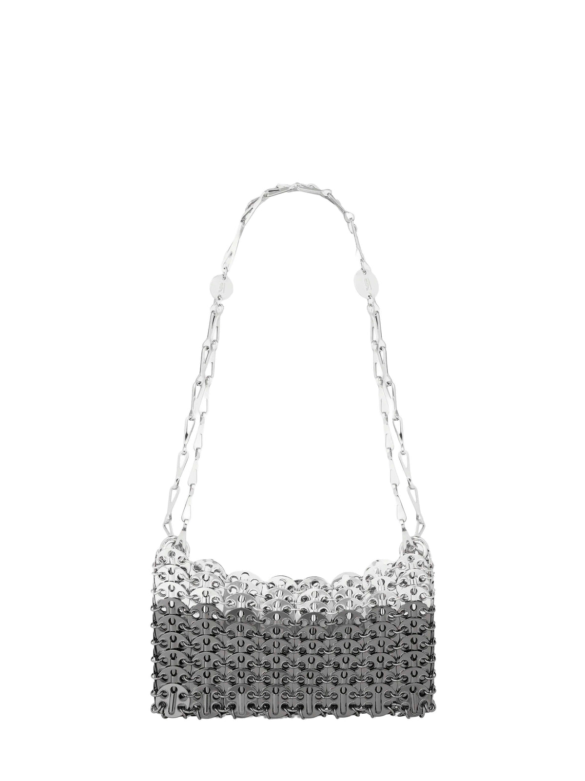 Rabanne Women Silver And Ruthenium 1969 Skyline Nano Shoulder Bag