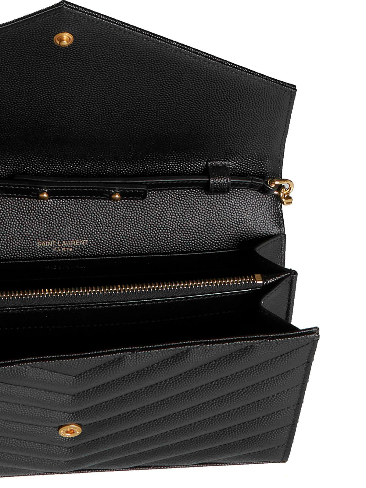 Saint Laurent Women Classic Cassandre Pouch In Grain De Poudre Leather By Saint Laurent