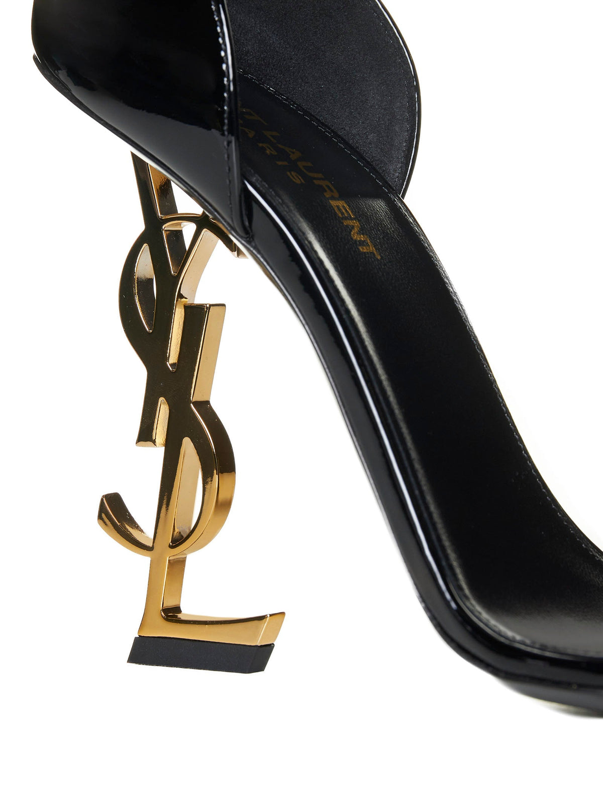 Saint Laurent Women Ysl Opyum Patent Leather Sandals