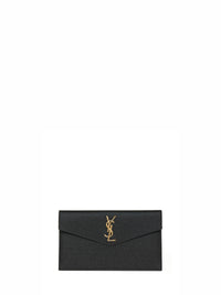 Saint Laurent Women Uptown Pouch In Grain De Poudre Embossed Leather