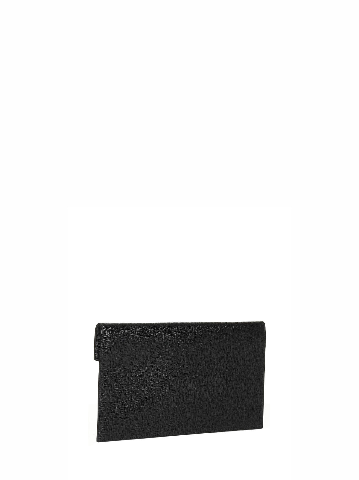Saint Laurent Women Uptown Pouch In Grain De Poudre Embossed Leather