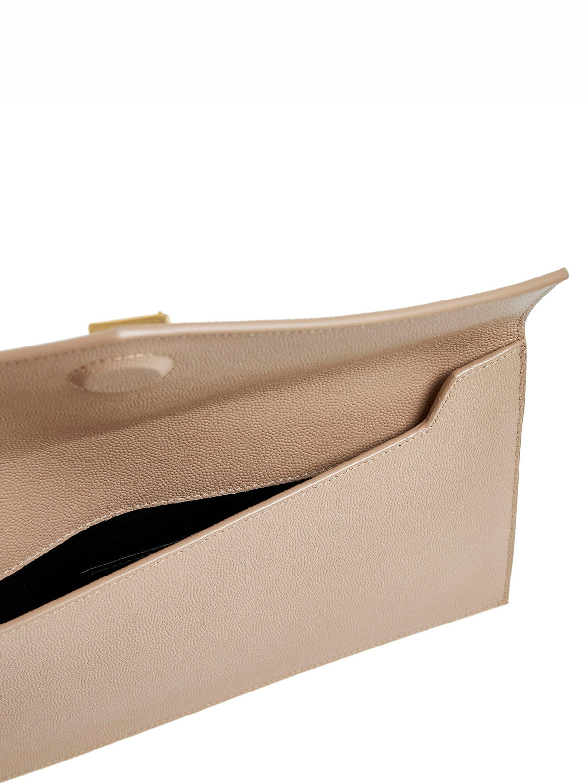 Saint Laurent Women Uptown Clutch In Grain De Poudre Embossed Leather