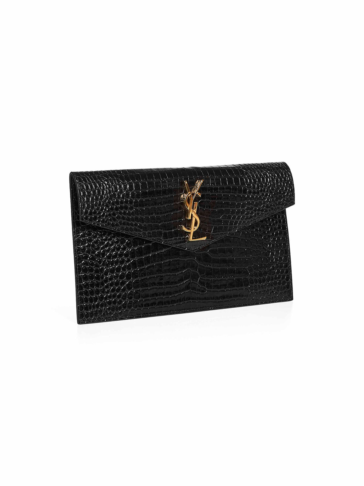 Saint Laurent Women Black Uptown Clutch Bag