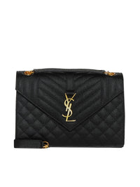 Saint Laurent Women Envelope Quilted Leather Medium Bag
