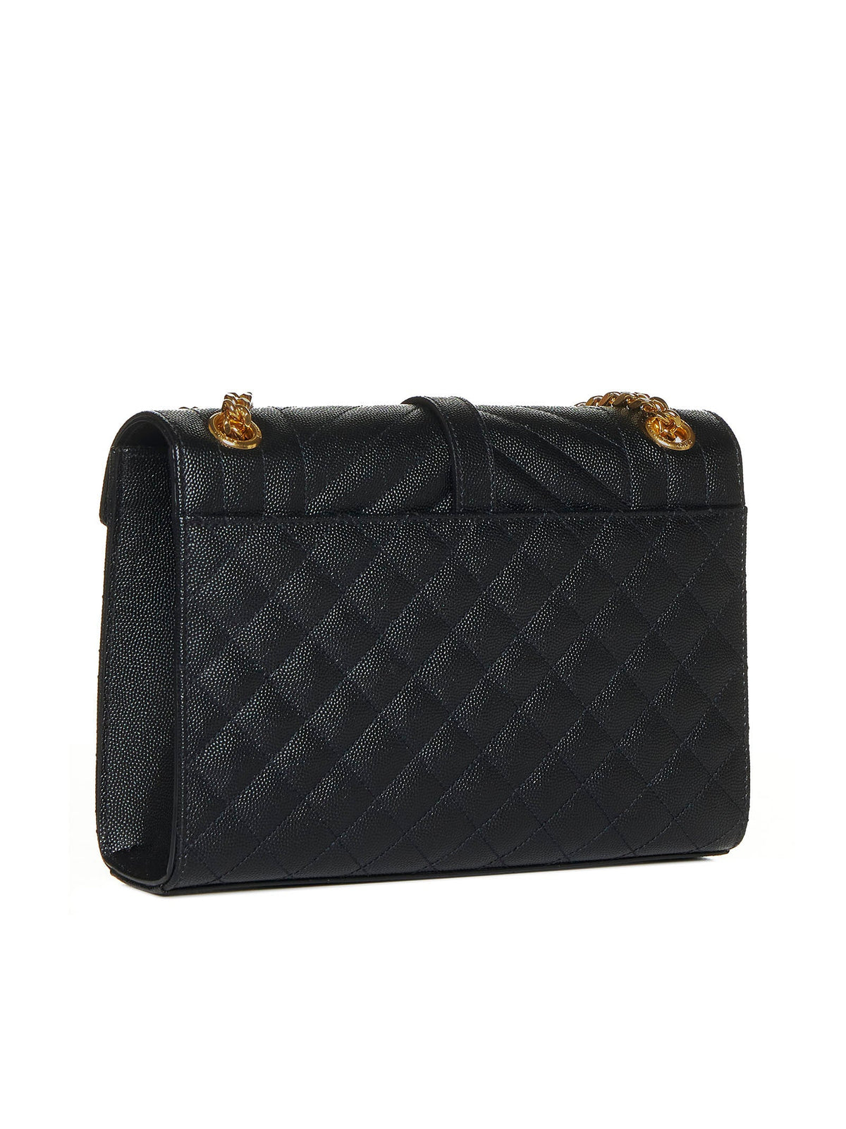 Saint Laurent Women Envelope Quilted Leather Medium Bag