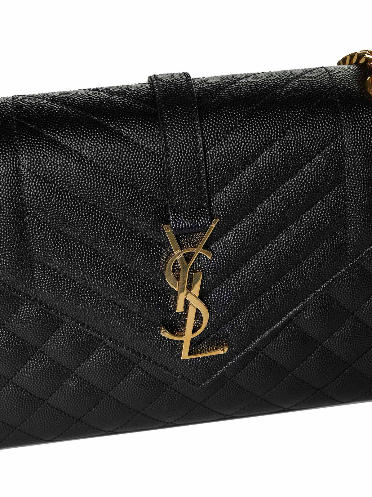 Saint Laurent Women Envelope Quilted Leather Medium Bag