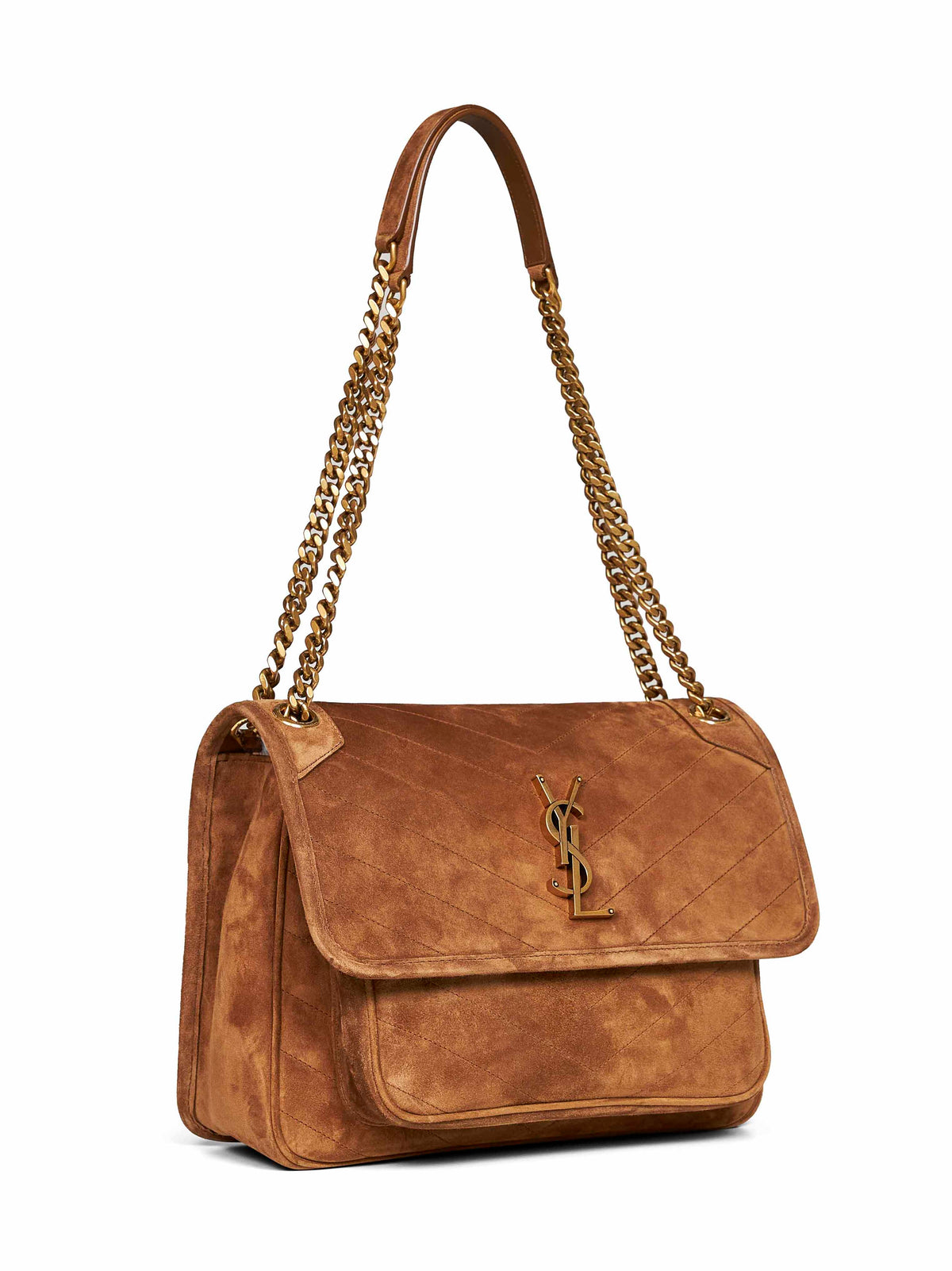 Saint Laurent Women Caramel Cognac Niki Medium Shoulder Bag