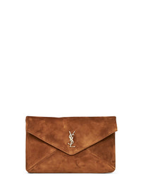 Saint Laurent Women Caramel Cognac Large Cassandre Envelope Clutch