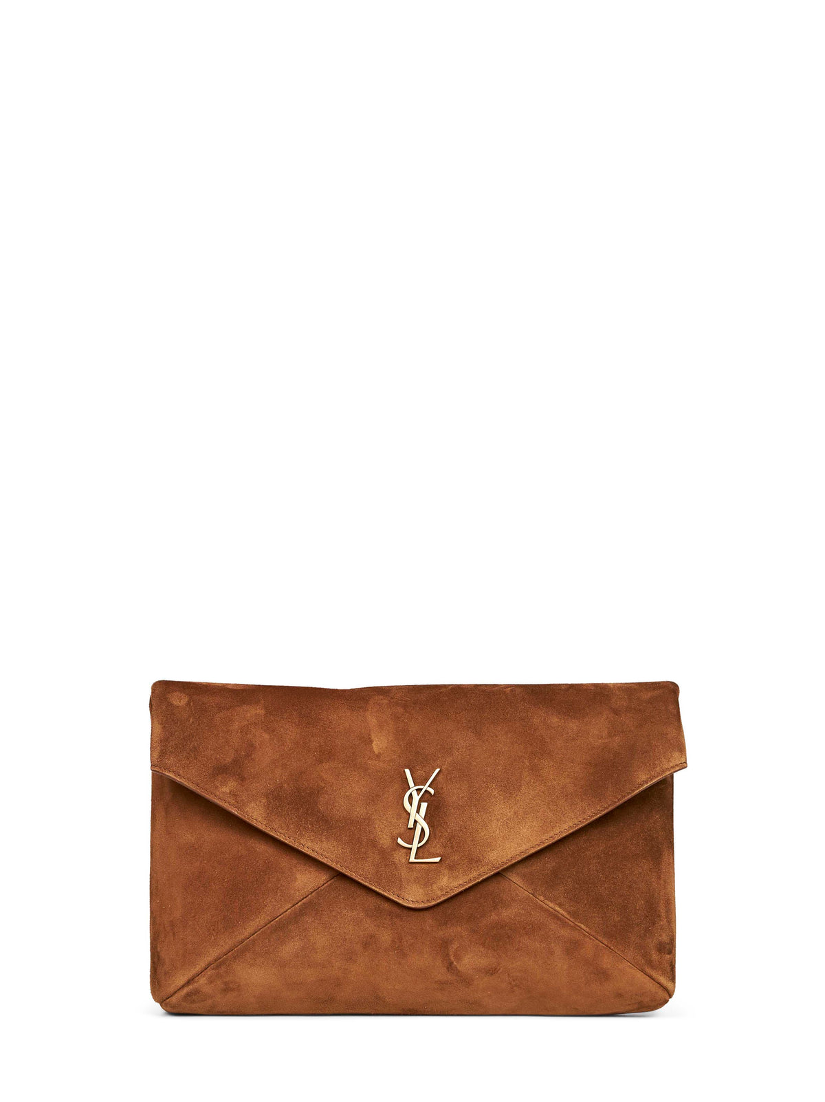 Saint Laurent Women Caramel Cognac Large Cassandre Envelope Clutch