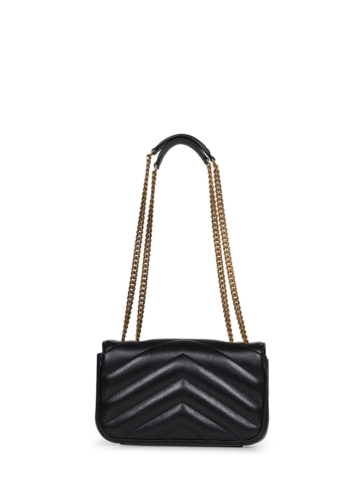 Saint Laurent Women Black Loulou Small Shoulder Bag