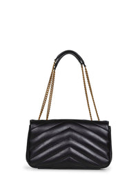 Saint Laurent Women Black Loulou Medium Shoulder Bag