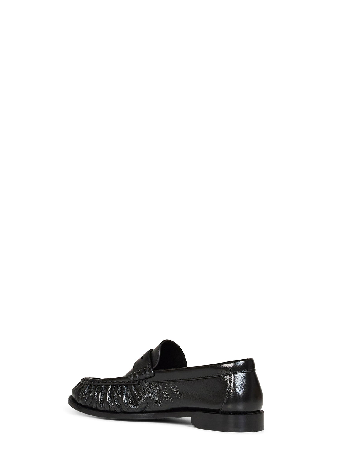Saint Laurent Women Black Shiny Nappa Leather Le Loafer Supple Loafers
