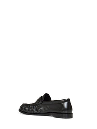 Saint Laurent Women Black Shiny Nappa Leather Le Loafer Supple Loafers