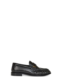 Saint Laurent Women Black Shiny Nappa Leather Le Loafer Supple Loafers