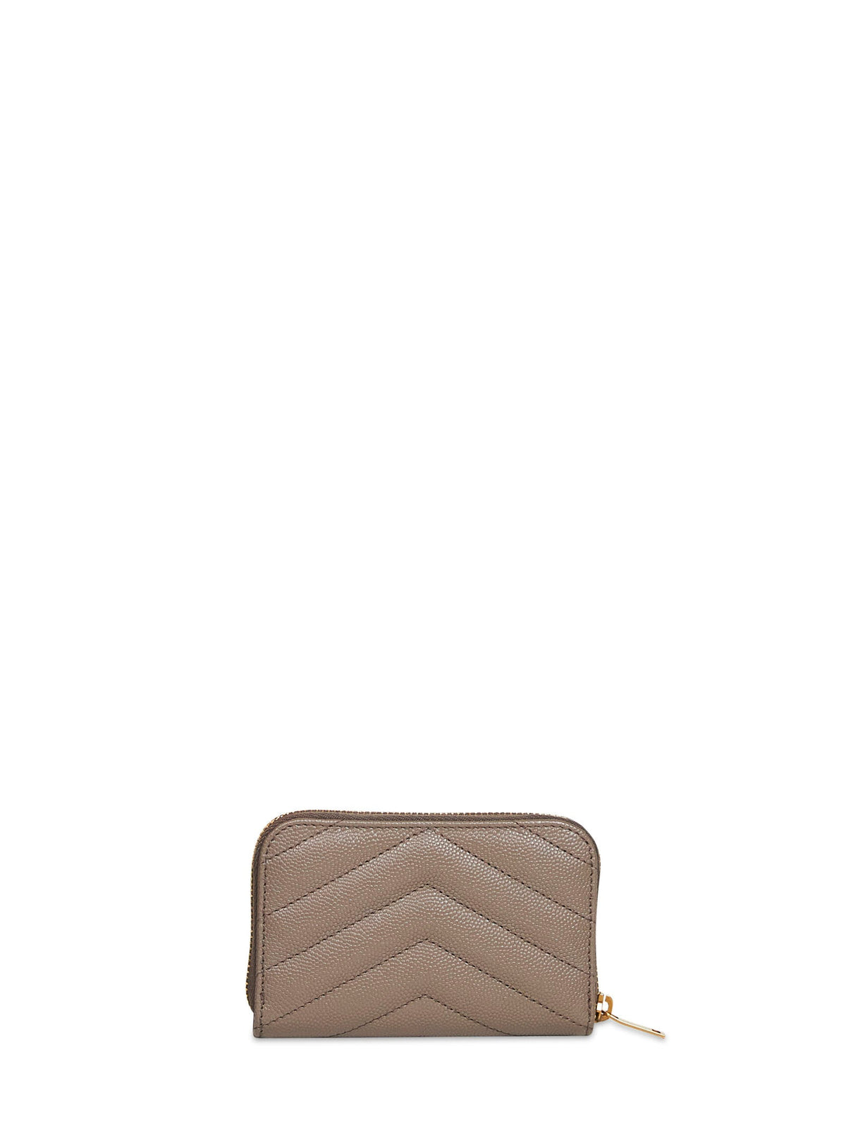 Saint Laurent Women Light Taupe Cassandre Zipped Change Purse