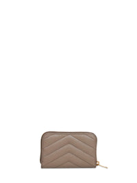 Saint Laurent Women Light Taupe Cassandre Zipped Change Purse