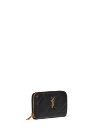 Saint Laurent Women Black Nappa Leather Jamie Coin Purse