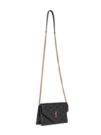 Saint Laurent Women Black Chain Strap Leather Paris Shoulder Bag <Br/>