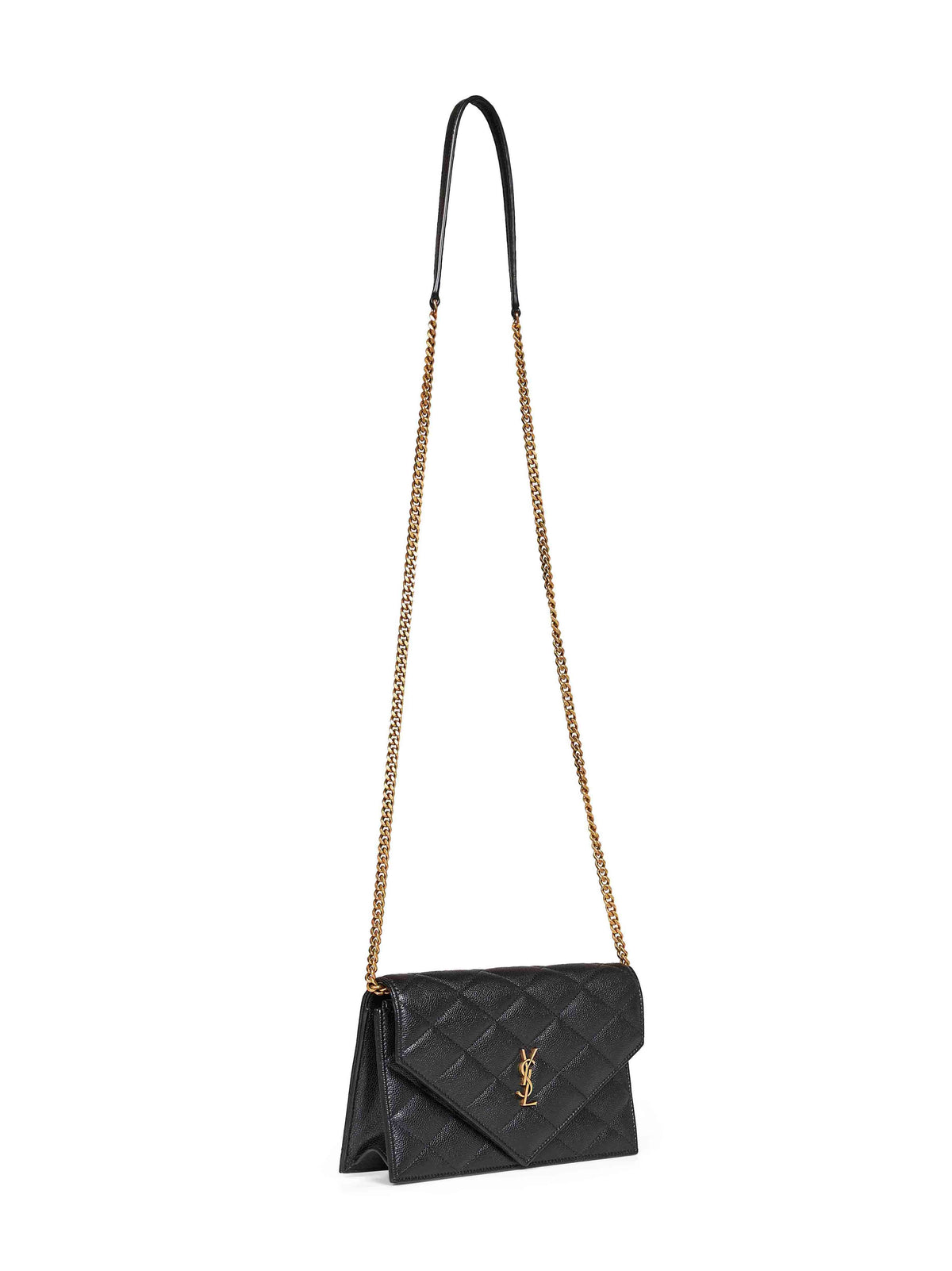 Saint Laurent Women Black Chain Strap Leather Paris Shoulder Bag <Br/>
