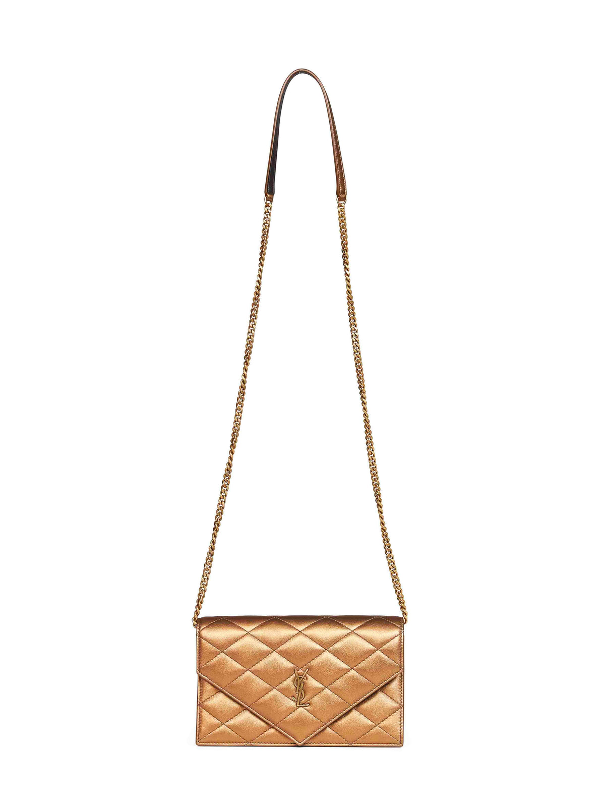 Saint Laurent Women Brown Chain Strap Leather Paris Shoulder Bag <Br/>