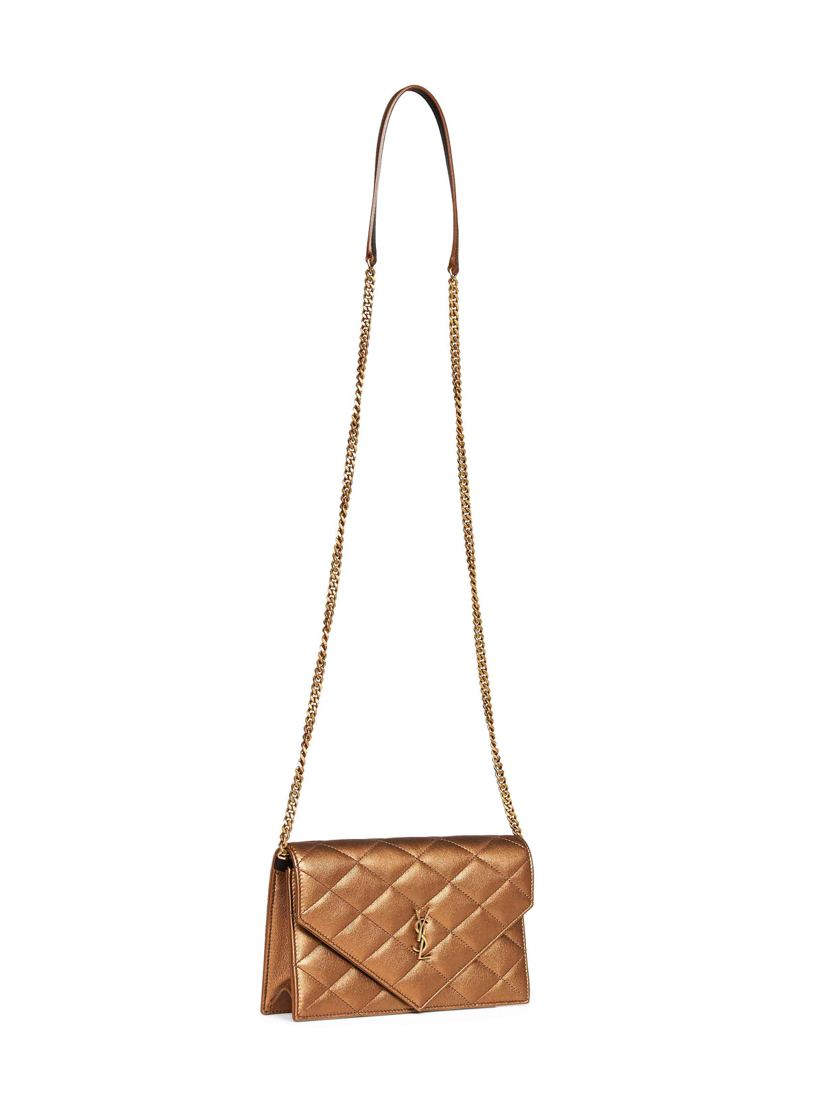 Saint Laurent Women Brown Chain Strap Leather Paris Shoulder Bag <Br/>