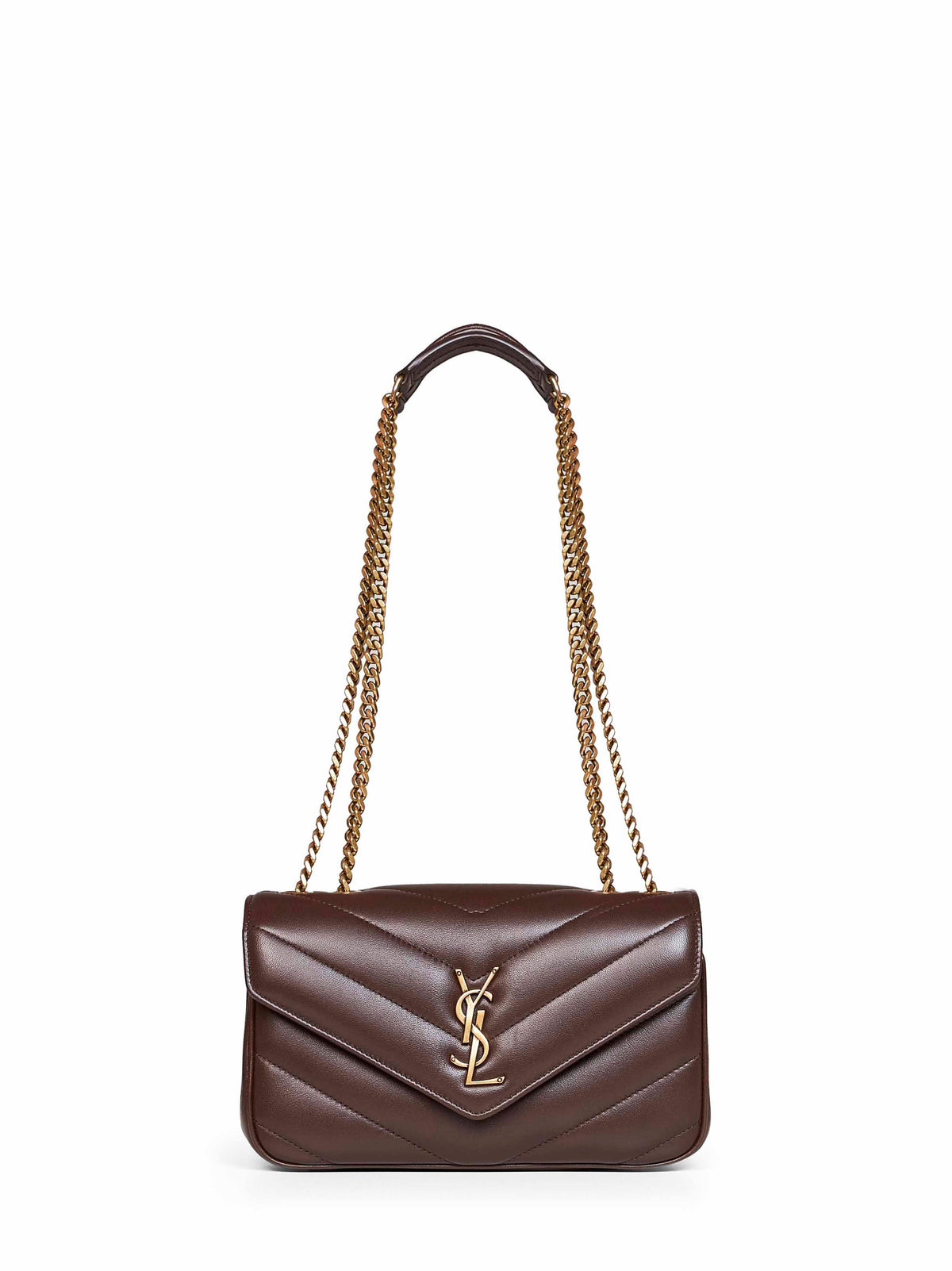 Saint Laurent Women Deep Hickory Loulou Small Shoulder Bag