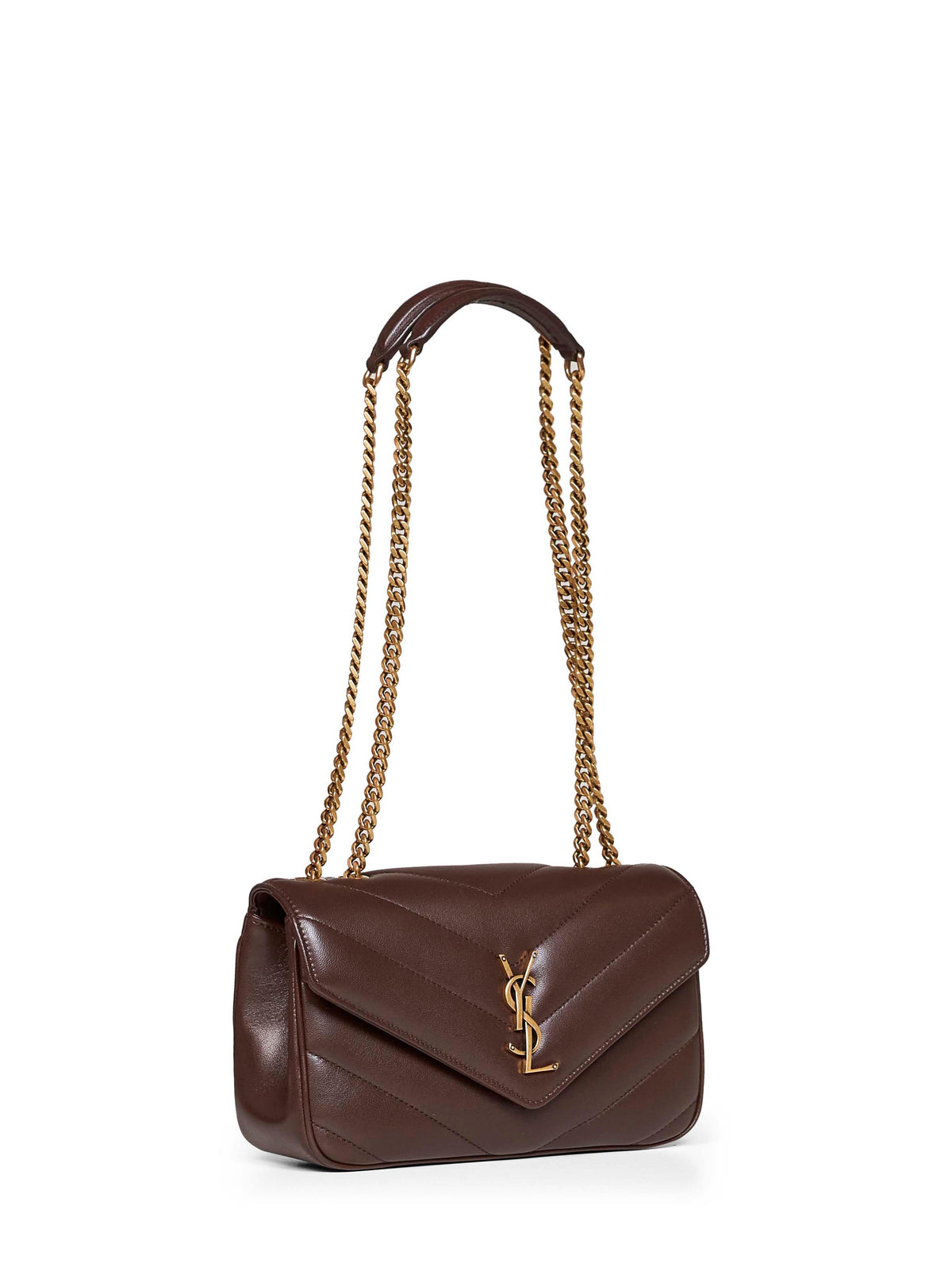 Saint Laurent Women Deep Hickory Loulou Small Shoulder Bag