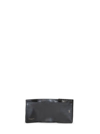 Saint Laurent Women Black Niki Slim Tri-Fold Calf Leather Wallet <Br/>