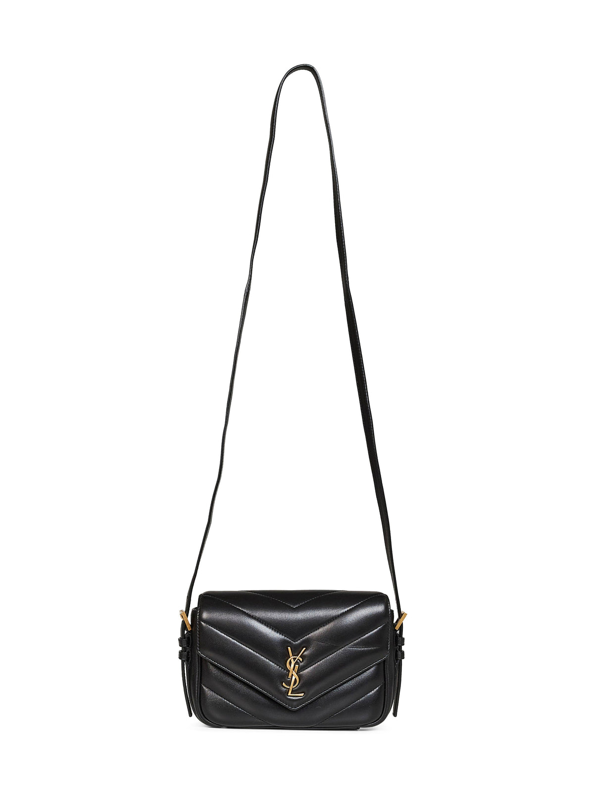 Saint Laurent Women Black Loulou Toy Crossbody Bag