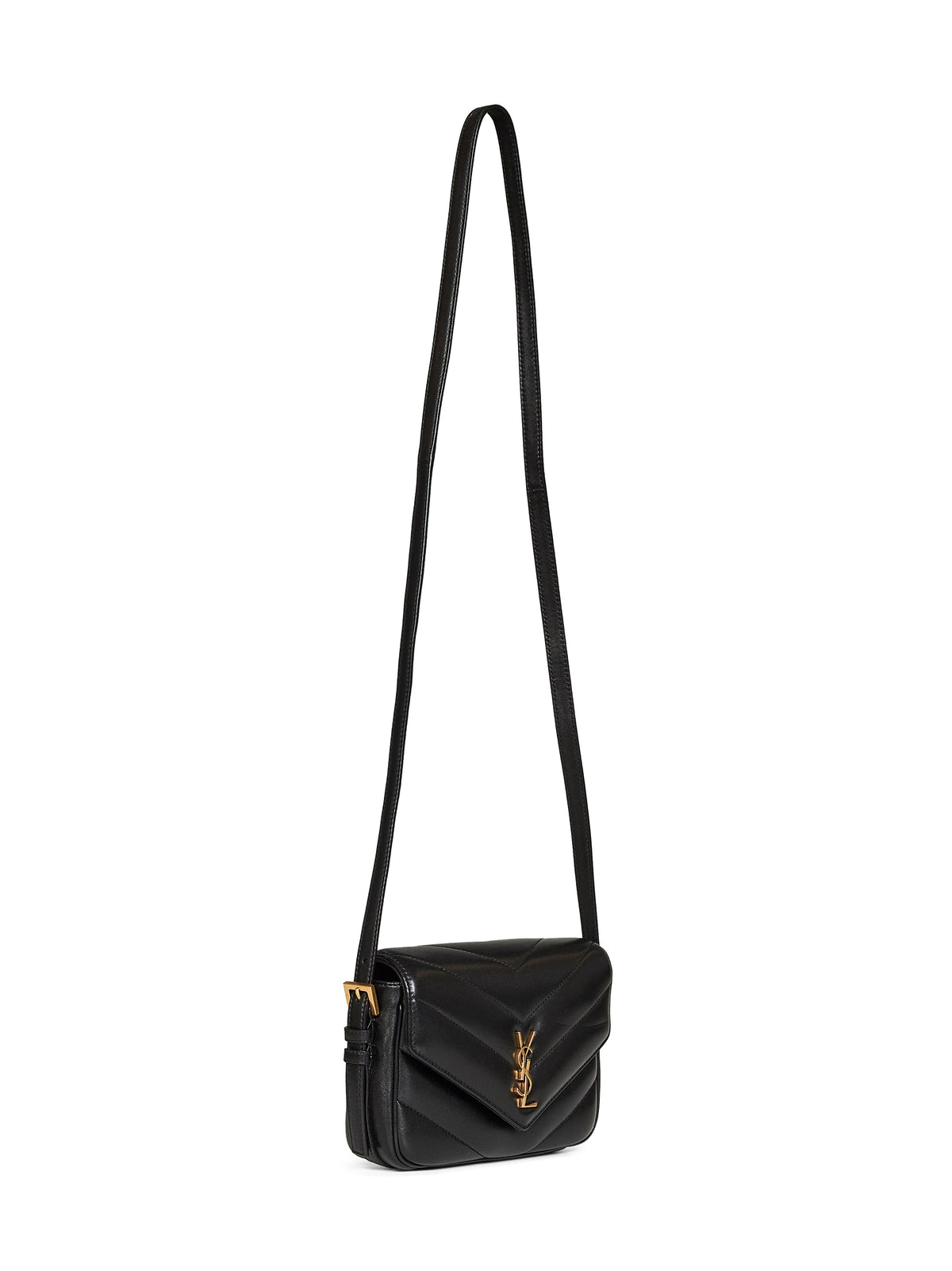 Saint Laurent Women Black Loulou Toy Crossbody Bag